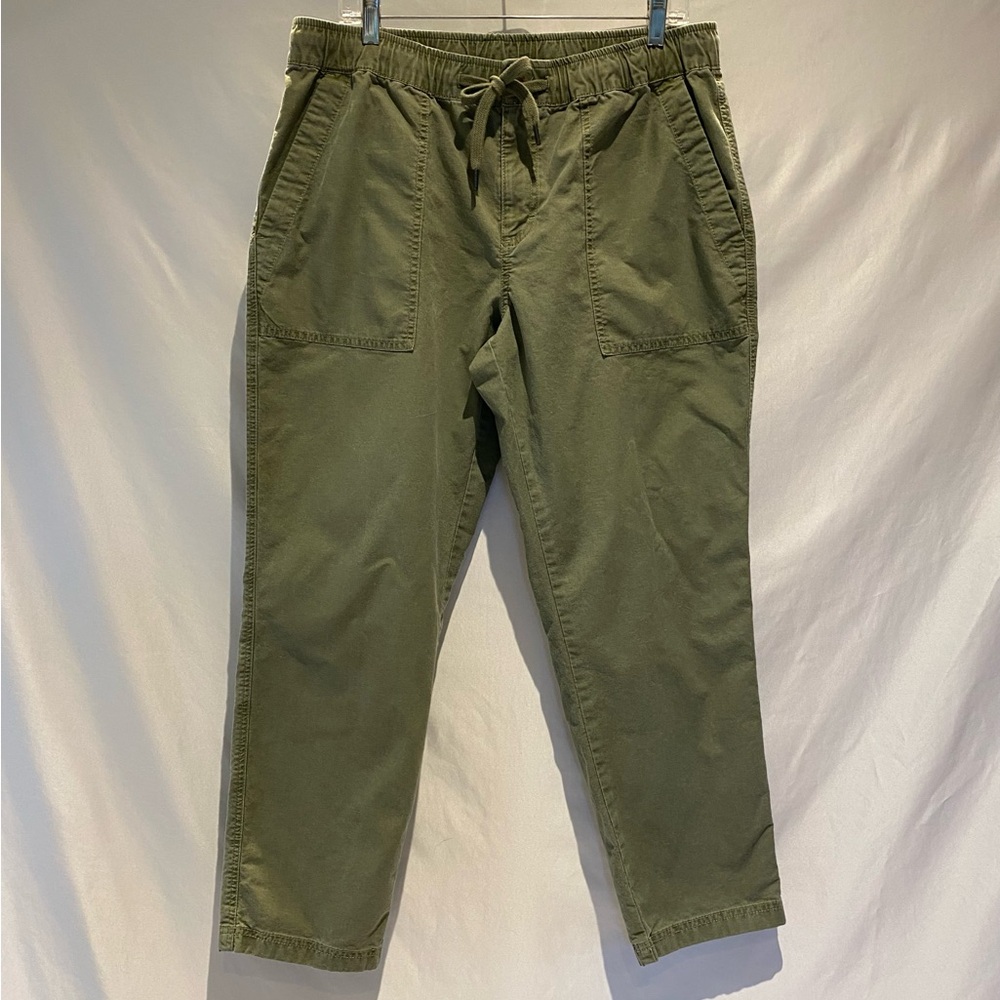 LL Bean Olive Green Drawstring Waist Chino Pants, size 30